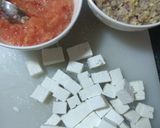 A picture of step 1 of Kadai Paneer.