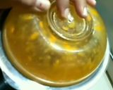 A picture of step 2 of Aam ras with puri.