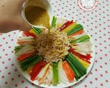 Hình bước làm 4 của món Salad ức gà mù tạt vàng 닭고기 겨자냉채