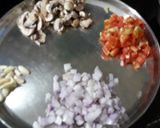 A picture of step 1 of Mushroom egg curry.