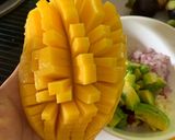 รูปขั้นตอนการทำที่ 2 ของ สลัดมะม่วงอโวคาโด Avocado Mango Salsa (วีแกน มังสวิรัติ)