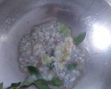 A picture of step 4 of Farali dosa with Farali Bhaji and Farali Tomato chutney.