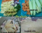Foto langkah ke 1 dari resep Sup kembang tahu dan jagung muda.