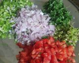 A picture of step 1 of Masala pav.