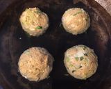 A picture of step 4 of California Farm Chicken Liver Dumpling Matzo Soup with Croutons.