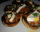 Foto del paso 4 de la receta: Champiñones rellenos de ternera y queso de cabra