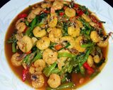 Foto langkah ke 5 dari resep Tauco Kangkung Udang Spesial.