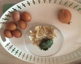 Une image de l'étape 1 de Omelette de morue.