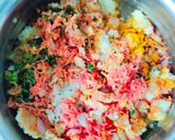 A picture of step 2 of Poha Hearts.