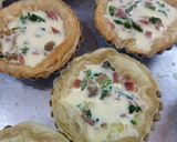 Foto langkah ke 8 dari resep Spinach quiche with smoke beef.