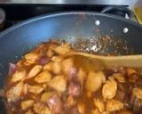 A picture of step 2 of Sotanghon Guisado.
