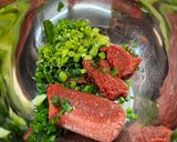 A picture of step 1 of Cheese stuffed Tteok Kalbi (떡갈비).