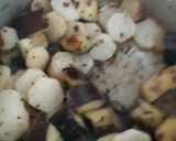 A picture of step 2 of Mooli and Baigan.(Moore Vangar -Sindhi Winter Dish).