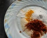 A picture of step 5 of Surmai and bangda fried fish.