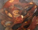A picture of step 3 of Scialatielli with Seafood.