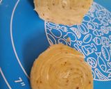 A picture of step 13 of Pinwheel Mathri.