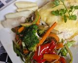 Foto del paso 21 de la receta: Albacora al Horno con guarnición de Papas Asadas y Verduras Salteadas