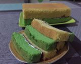 Foto langkah ke 8 dari resep Spong cake lapis vanila & pandan no sp no bp.