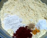 A picture of step 1 of Brinjal pakoda.