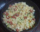 Foto del paso 3 de la receta: Tortilla de papas cocidas y Arroz frito con verduras y chistorra