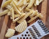 A picture of step 2 of Zig zag fun crunchy fries.