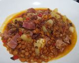 A picture of step 4 of Lentils with Asturian Compango.