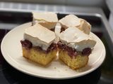 Meggyes-diós-habos süti🍒🍰