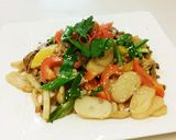 菌菇燴寧波烤年糕(豆油伯金豆醬油食譜)的食譜步驟6照片