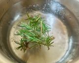 A picture of step 1 of Rosemary Lemon tea.