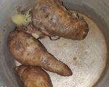 A picture of step 2 of Sweet potato with groundnut.
