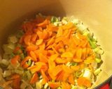 A picture of step 1 of Pearl Barley Veggie Soup (antioxidant boosting and no oil).