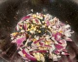 A picture of step 2 of Aloo Baingan Methi with Kasundi.