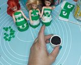A picture of step 3 of Mini Readymade cupcakes fondant dolls 🇵🇰.