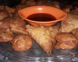 A picture of step 13 of Macroni samosa & mong daal pakorra.