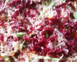 A picture of step 4 of Suji uttapam pizza.