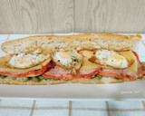 Foto del paso 4 de la receta: Bocadillo de lomo adobado con habitas y huevos de codorniz