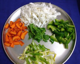 *செஷ்வான் வெஜ், ஹக்கா நூடுல்ஸ்*(schezwan veg hakka noodles recipe in tamil) ரெசிபி ஸ்டேப் 1 புகைப்படம்