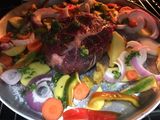 Carne al horno con verduras