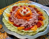 Une image de l'étape 20 de Salade complète au jambon blanc fumé, crudités et burrata.