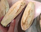 Foto del paso 1 de la receta: Berenjenas rellenas con manzana y frambuesas