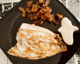 Foto del paso 7 de la receta: Dorada a la plancha con boletus al wok y mayonesa de yakiniku