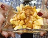 A picture of step 4 of Fruit chat with Aloobukhara chutney.