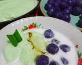 Foto langkah ke 6 dari resep Candil Ubi Ungu + Bubur Sumsum Pandan.