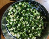 A picture of step 1 of Karela sabji for picnic or travel (konkani style).