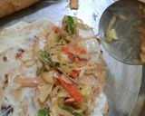 A picture of step 11 of Veg shawarma famous in middle east country.