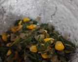 A picture of step 1 of Spinach N Corn Cheesy Toast.