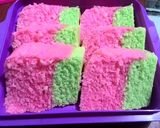 Foto langkah ke 15 dari resep Bolu kukus singkong pandan & strawberry.