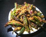 A picture of step 16 of Bharwa Bhindi/Besan Wali Bhindi.