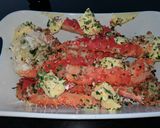 A picture of step 1 of Garlic butter king crab.