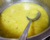 A picture of step 1 of Asoka Halwa / Moong Dal halwa.